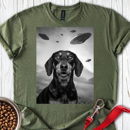 Dachshund Ufo T Shirt Gift For Dog Lover