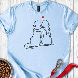 Flat Coated Retriever Hug T Shirt Gift For Dog Lover