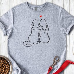 Flat Coated Retriever Hug T Shirt Gift For Dog Lover