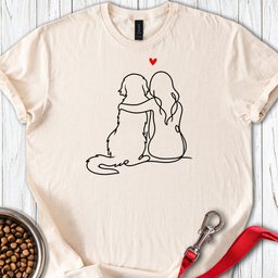 Flat Coated Retriever Hug T Shirt Gift For Dog Lover