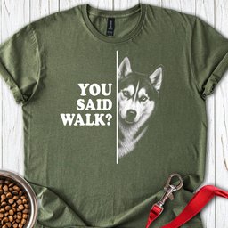 Husky Walk T Shirt Gift For Dog Lover