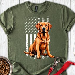 Fox Red Labrador USA T Shirt Gift For Dog Lover