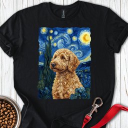 Golden Doodle Van Gogh T Shirt Gift For Dog Lover