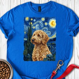 Golden Doodle Van Gogh T Shirt Gift For Dog Lover