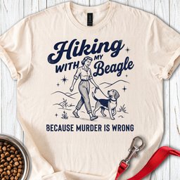 Hiking With My Beagle T Shirt Gift For Dog Lover