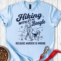 Hiking With My Beagle T Shirt Gift For Dog Lover