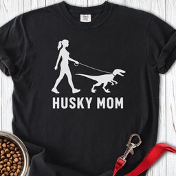 Husky Mom Velociraptor Premium Tee Gift For Mom