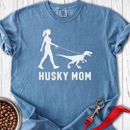Husky Mom Velociraptor Premium Tee Gift For Mom