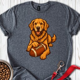 Golden Retriever Football T Shirt Gift For Dog Lover