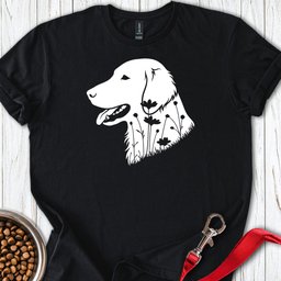 Flat Coated Retriever Flowers T Shirt Gift For Dog Lover