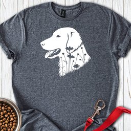 Flat Coated Retriever Flowers T Shirt Gift For Dog Lover