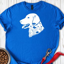 Flat Coated Retriever Flowers T Shirt Gift For Dog Lover
