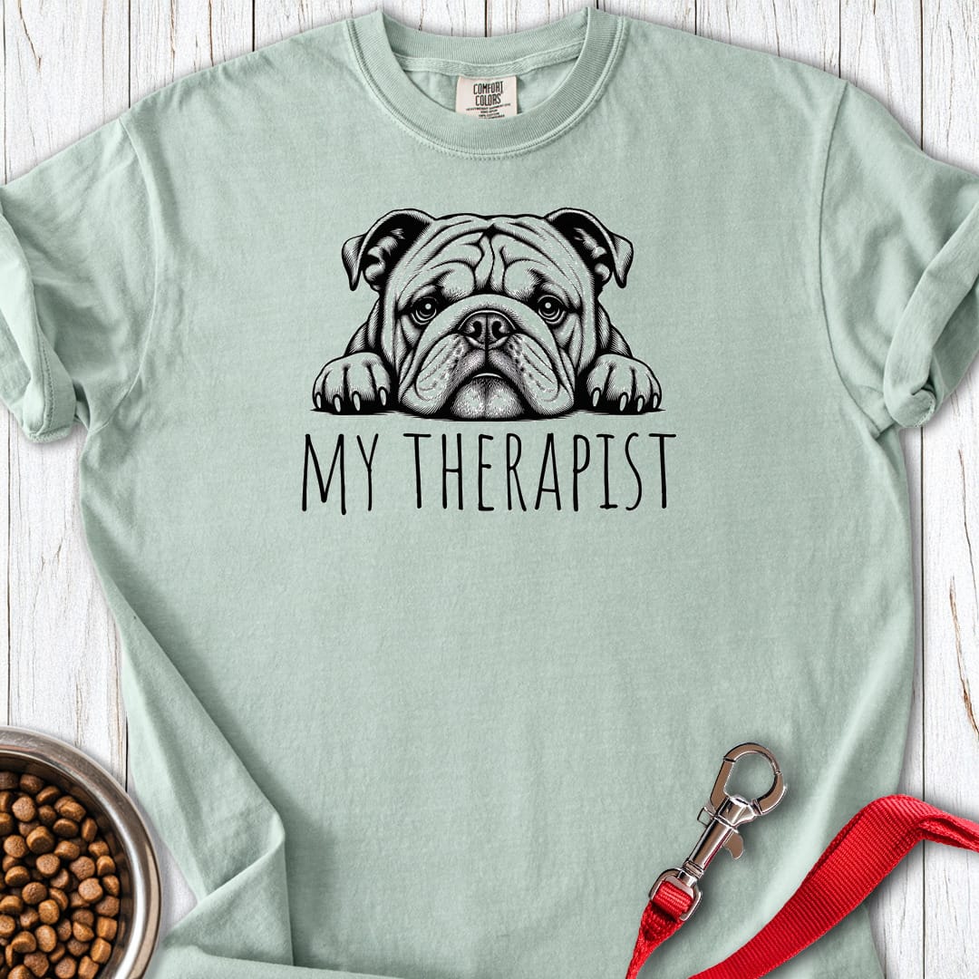 English Bulldog My Therapist Premium Tee Gift For Dog Lover