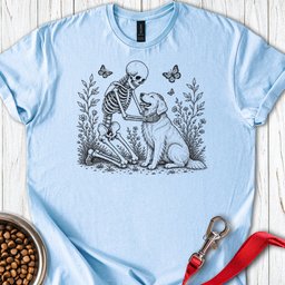 Golden Retriever Skeleton Halloween T Shirt Gift For Dog Lover
