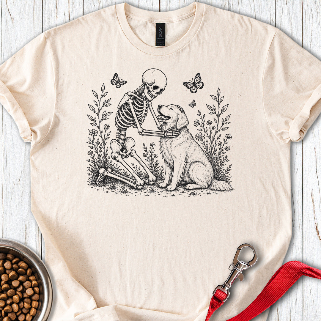 Golden Retriever Skeleton Halloween T Shirt Gift For Dog Lover
