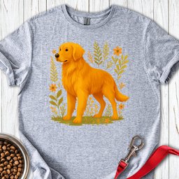 Golden Retriever Floral Boho T Shirt Gift For Dog Lover