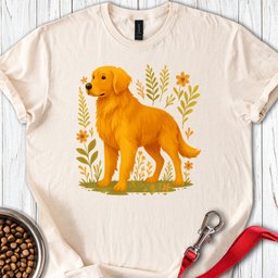 Golden Retriever Floral Boho T Shirt Gift For Dog Lover