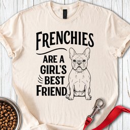 Frenchies Are A Girls Friend T Shirt Gift For Dog Lover