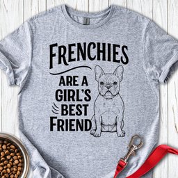 Frenchies Are A Girls Friend T Shirt Gift For Dog Lover