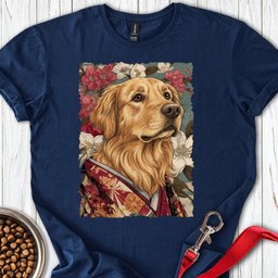 Golden Retriever Japanese Art T Shirt Gift For Dog Lover