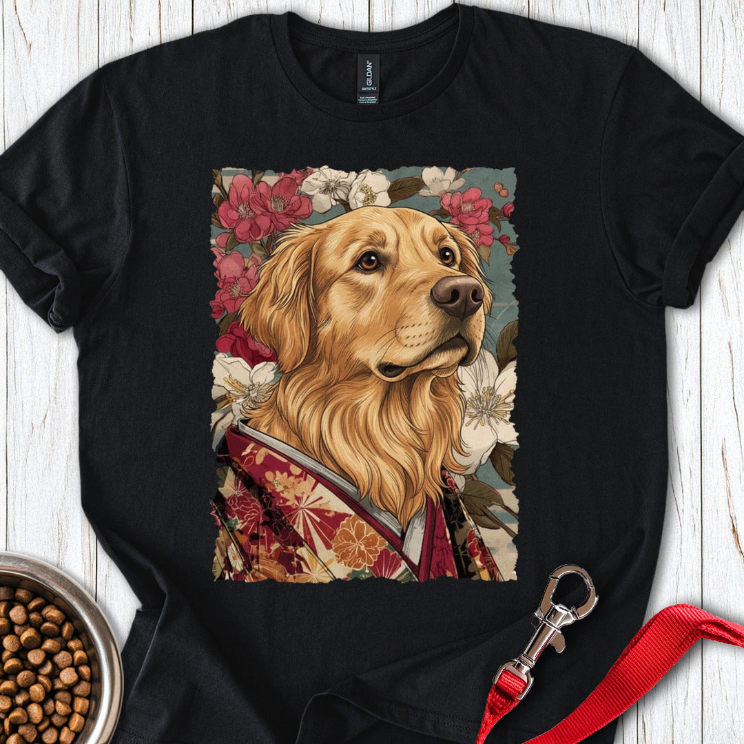 Golden Retriever Japanese Art T Shirt Gift For Dog Lover