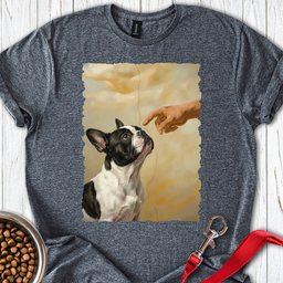 God Creates Piebald French Bulldog T Shirt Gift For Dog Lover