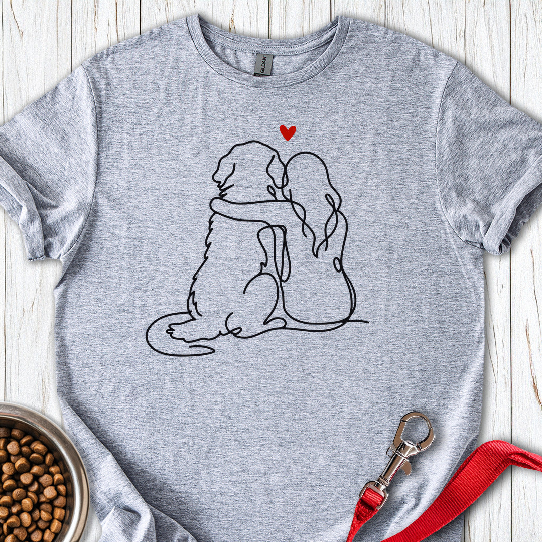 Golden Retriever Love T Shirt Gift For Dog Lover