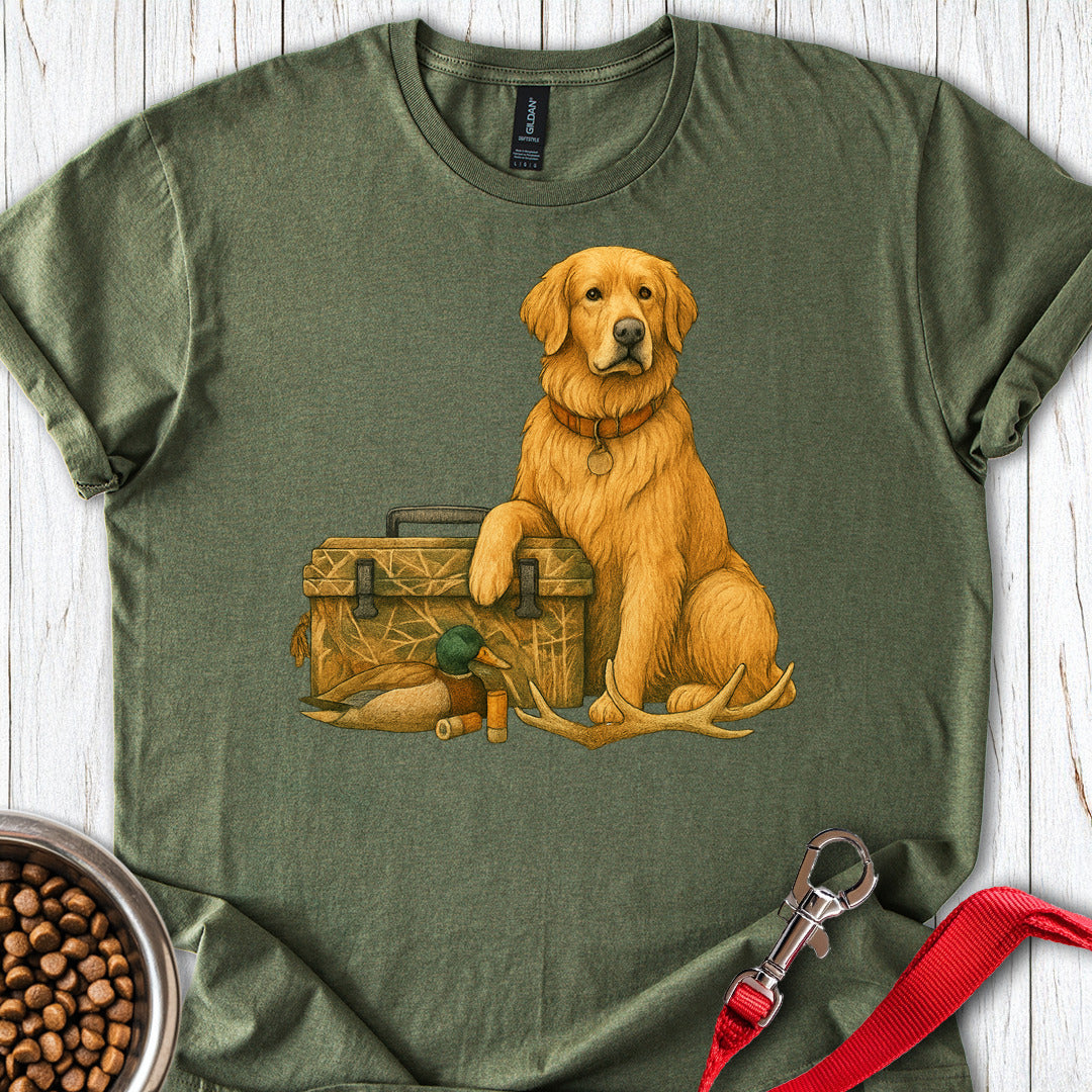 Golden Retriever Hunting T Shirt Gift For Dog Lover