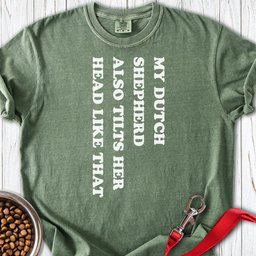 Dutch Shepherd Tilts Her Head Premium Tee Gift For Dog Lover