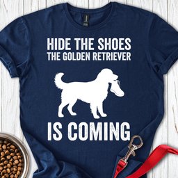 Golden Retriever Shoe Stealer T Shirt Gift For Dog Lover