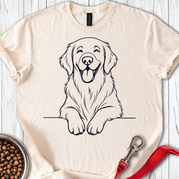 Flat Coated Retriever Lineart T Shirt Gift For Dog Lover