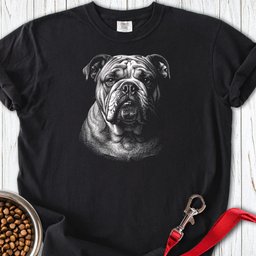 English Bulldog Engraved Premium Tee Gift For Dog Lover