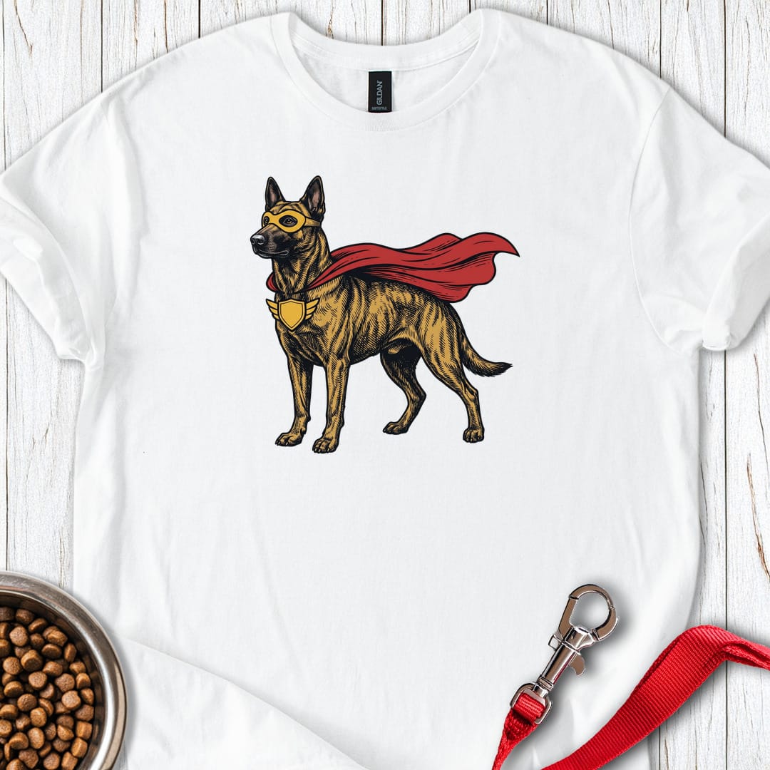 Dutch Shepherd Superhero T Shirt Gift For Dog Lover