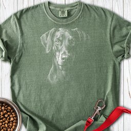 Doberman Natural Ears Engraved Premium Tee Gift For Dog Lover