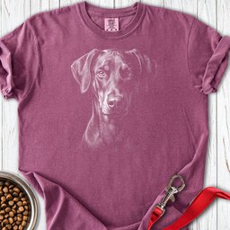 Doberman Natural Ears Engraved Premium Tee Gift For Dog Lover