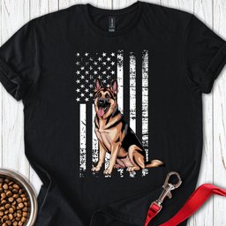 German Shepherd USA T Shirt Gift For Dog Lover