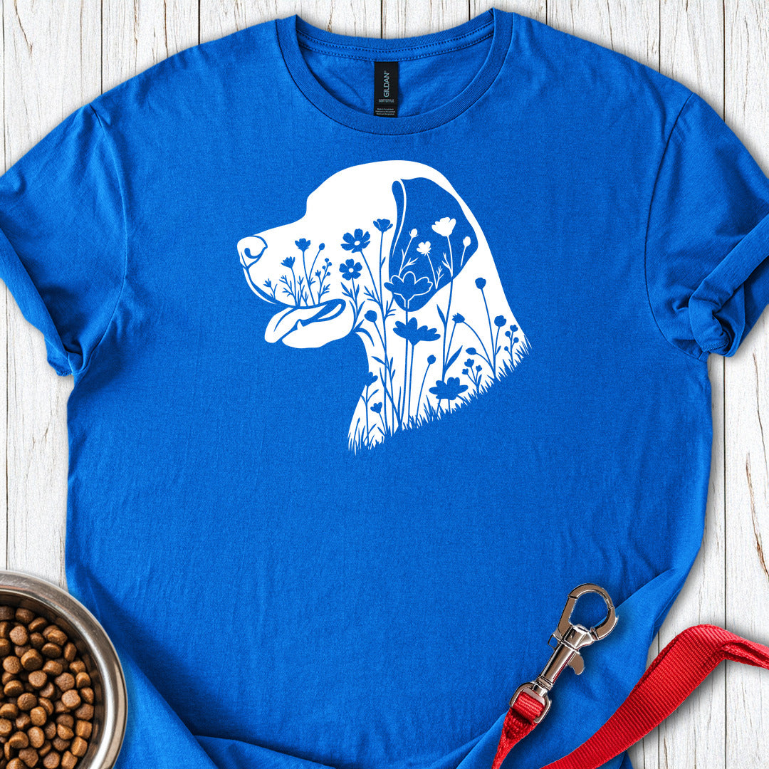 English Pointer Flowers T Shirt Gift For Dog Lover