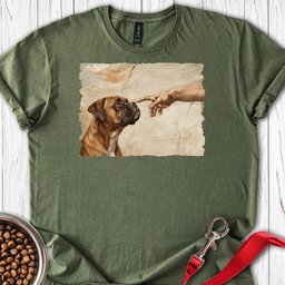 God Creates Fawn Boxer T Shirt Gift For Dog Lover