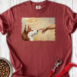 God Creates Red And White Husky Premium Tee Gift For Dog Lover