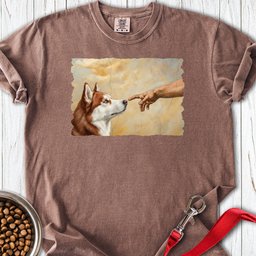 God Creates Red And White Husky Premium Tee Gift For Dog Lover