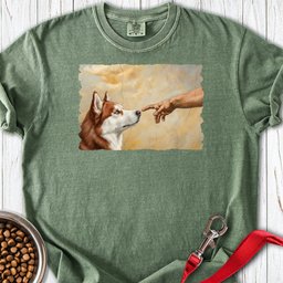 God Creates Red And White Husky Premium Tee Gift For Dog Lover