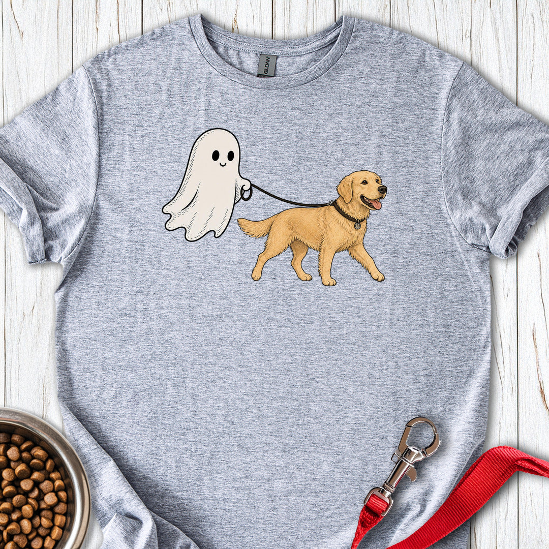 Golden Retriever Ghost Halloween T Shirt Gift For Dog Lover