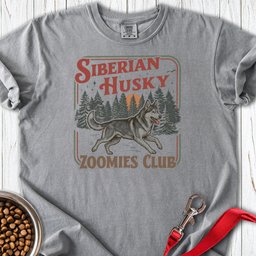 Husky Zoomies Club Premium Tee Gift For Dog Lover