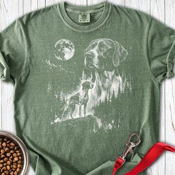 English Pointer Moonlight Premium Tee Gift For Dog Lover