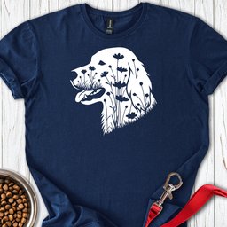 English Setter Flowers T Shirt Gift For Dog Lover