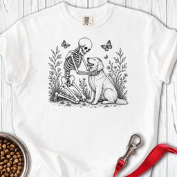 Golden Retriever Skeleton Halloween Premium Tee Gift For Dog Lover