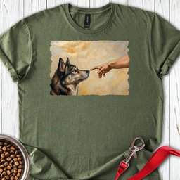 God Creates Sable Husky T Shirt Gift For Dog Lover