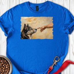 God Creates Sable Husky T Shirt Gift For Dog Lover