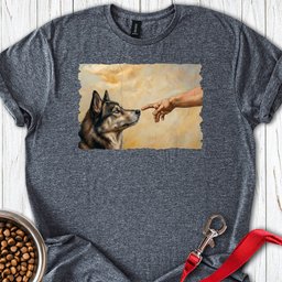 God Creates Sable Husky T Shirt Gift For Dog Lover