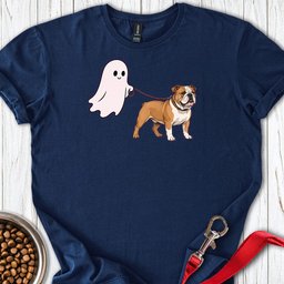 English Bulldog Ghost Walk T Shirt Gift For Dog Lover